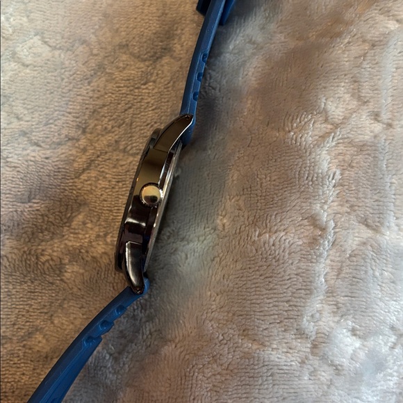 Blue  and black Watch with silver accents adjustable band - Picture 7 of 9